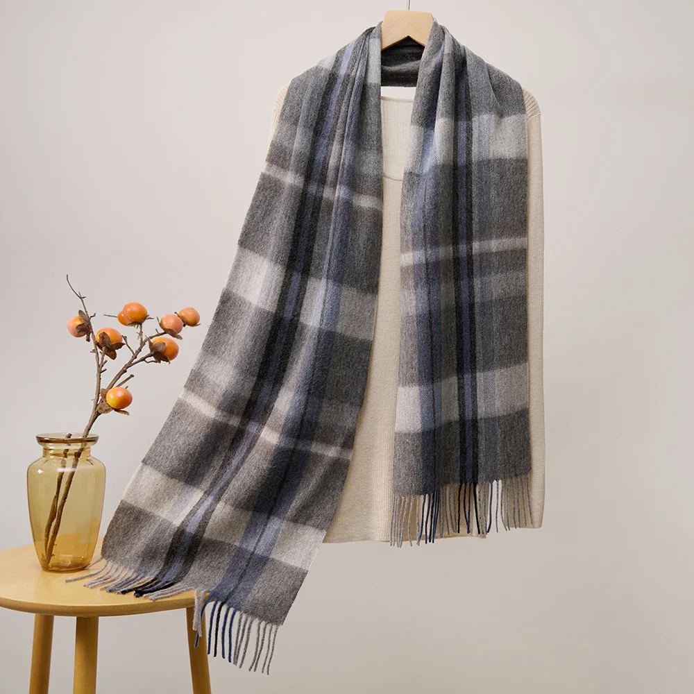 UGG Scarves Charcoal & Cream Windowpane
