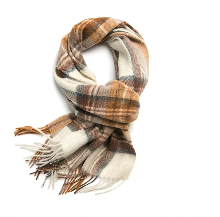 UGG Scarves Camel & Cream Plaid