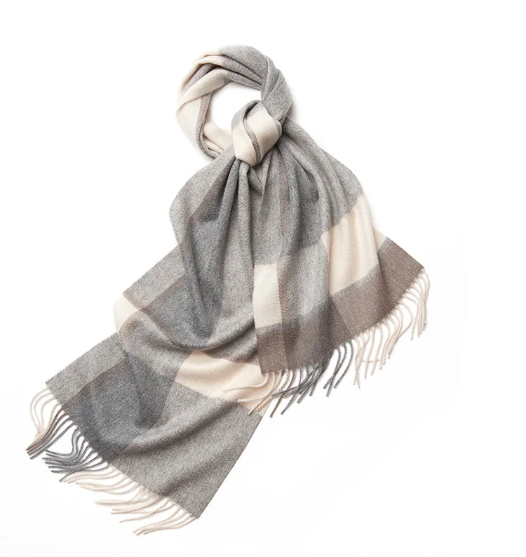 UGG Scarves Grey & Taupe Plaid
