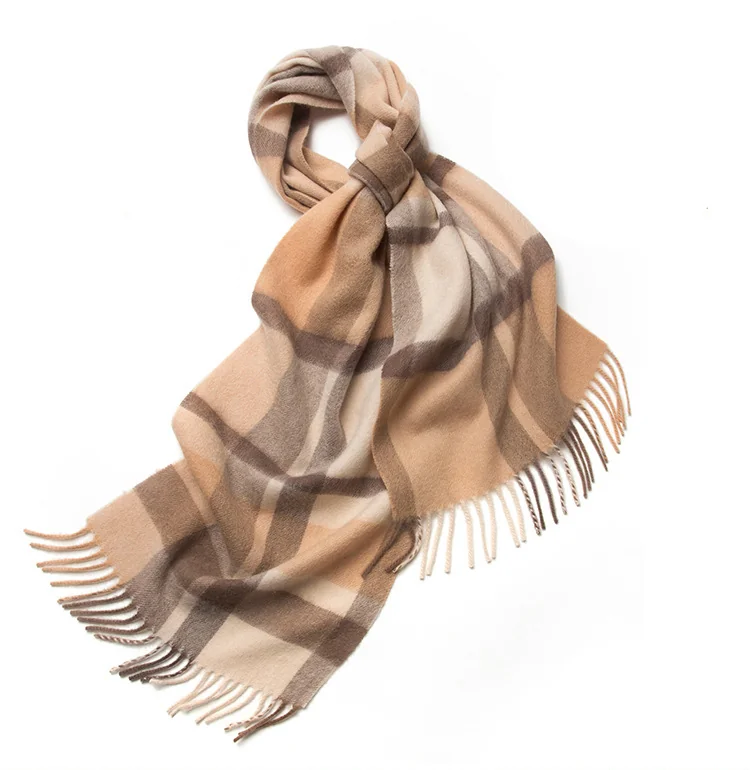 UGG Scarves Camel & Brown Plaid