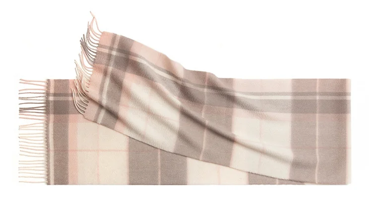 UGG Scarves Blush & Grey Fine Plaid