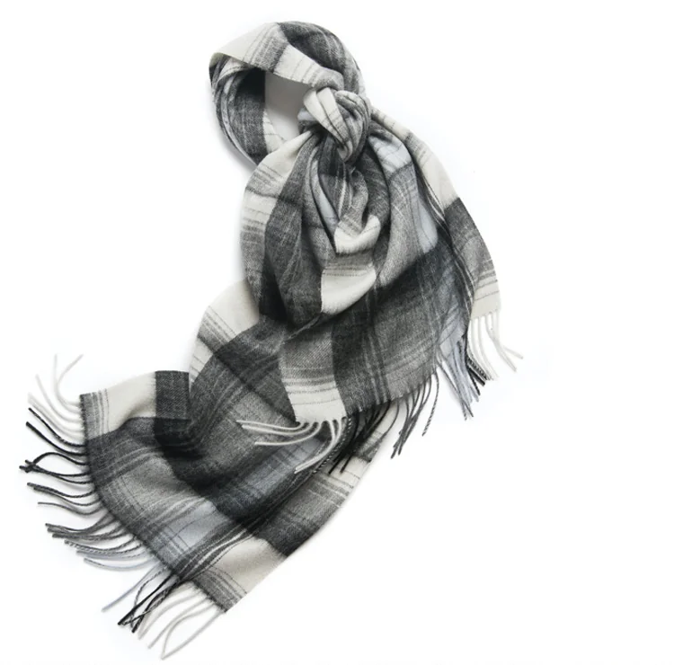 UGG Scarves Black & Grey Gingham Check