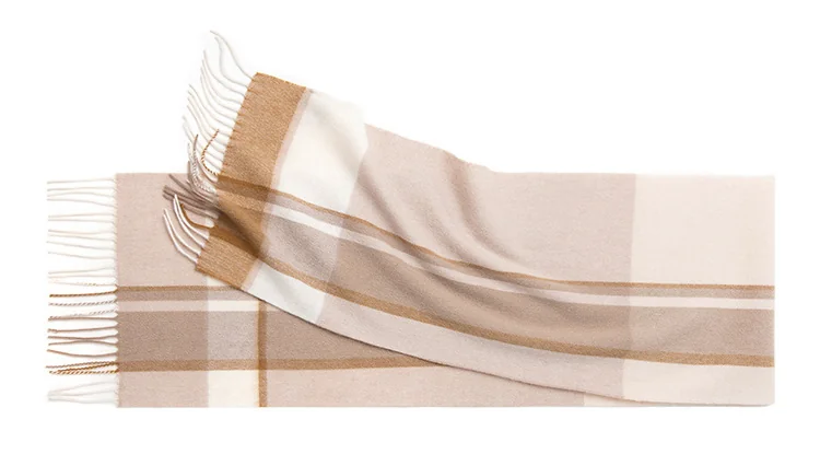 UGG Scarves Cream & Camel Plaid